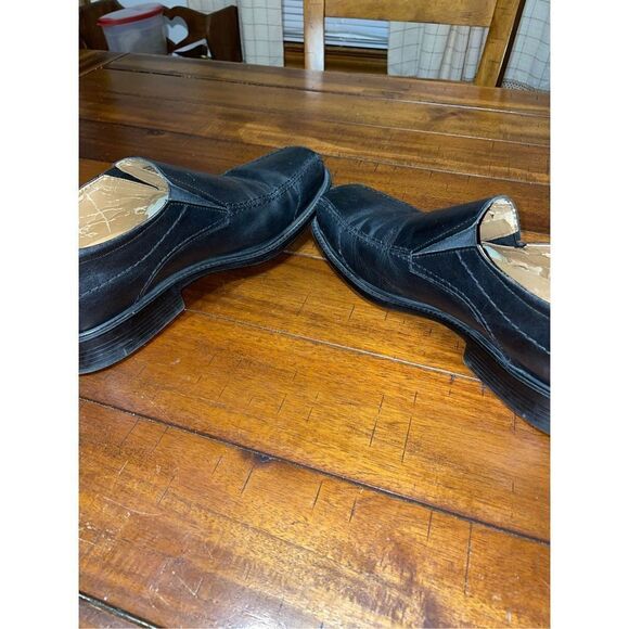 Rockport Men’s Black Leather Slip-on Loafers Size 10.5 - Picture 3 of 8